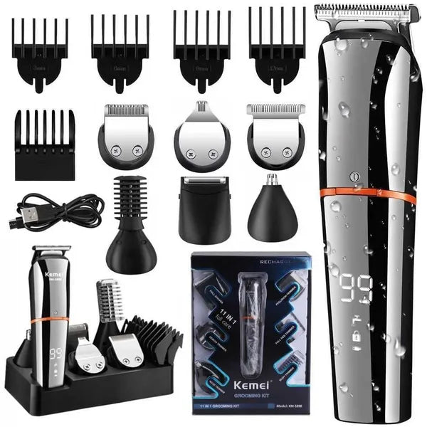 97b1772491a8ee64 Shavers Original Digital Display All In One for Men Eyebrow Beard Trimmer Electric Hair Clipper Grooming Kit Haircut x0918