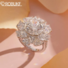 97b22d634669d455 GRA Certified 5CT Moissanite Ring Big Diamond S Sterling Sier Plated for Women Engagement Promise Wedding Band Jewelry