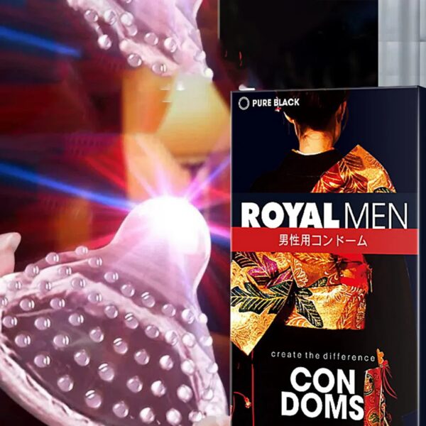 97b92512d6c5c237 10pcs Large Particles Condoms Sex Toys for Men Screw Thread Dotted Granular High Sensitivity Penis Sleeves with Spikes Sex Shop