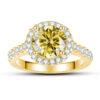 97c60beb9e457040 JoyceJelly 1CT 6.5MM Moissanite Diamond Rings Female Sterling Sier Plated 14K Gold Wedding Engagement Fine Jewelry