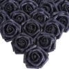 97cd57f4089bfc92 IPOPU Artificial Flowers, 25pcs Foam Glitter Roses Glitter Foam Rose Foam Rose with Stem for DIY Wedding Bridal Bouquet Home Party Decoration(Coffee)