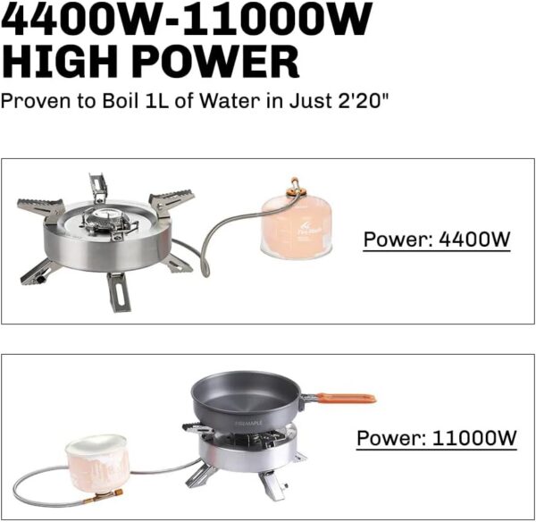 97d191f16dc9adc2 Fire Maple Saturn X 4400W-11000W High-Power Camping Gas Stove Double-preheater Foldable Split Gas Burner with Adjustable Legs Portable Cooking Gas Stove with Carry Case