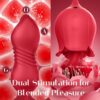 Rose Vibrator - 3in1 Toys Stimulator Women with 9 Tongue Licking & Thrusting Dildo G Spot Vibrators, Adult Anal Sex Toy Games Clitoral Nipple Licker for Woman Man Couples