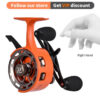 LEOFISHING CNC Ice Fishing Wheel Winter Quick Release Reel 3+1 Metal Spool Coil Smooth Lure Fish Equipment Accessories