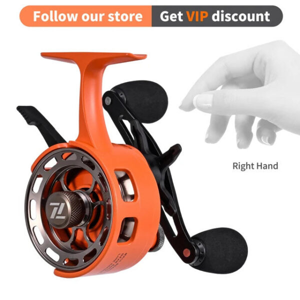 LEOFISHING CNC Ice Fishing Wheel Winter Quick Release Reel 3+1 Metal Spool Coil Smooth Lure Fish Equipment Accessories