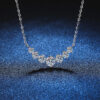 9832b49cac4e5cb5 Moissanite Necklace for Woman Wedding Fine Jewely with Certificates 925 Sterling Sliver Plated 18k White Gold Necklace