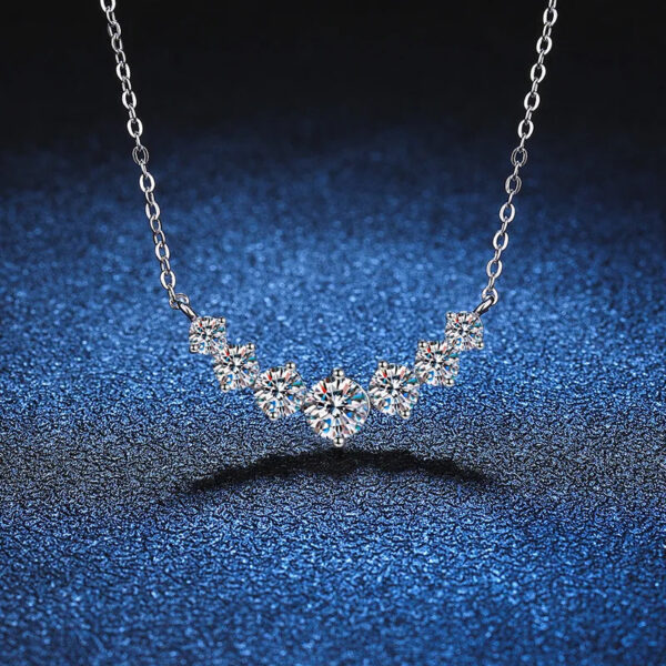 9832b49cac4e5cb5 Moissanite Necklace for Woman Wedding Fine Jewely with Certificates 925 Sterling Sliver Plated 18k White Gold Necklace