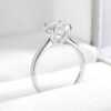 Smyoue White Gold 2ct 100% Moissanite Engagement Ring for Women S Sterling Sier Lab Diamond Promise Wedding Band Jewelry