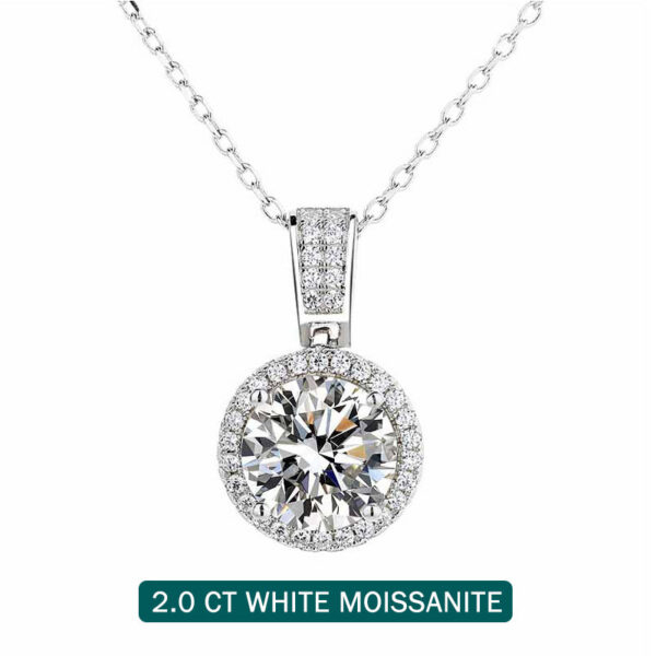 9839ba4315d3ae69 Knobspin Sterling Sier Necklace For Women Real Moissanite Diamonds Pendant With GRA Certificate Neck Chain Fine Jewelry