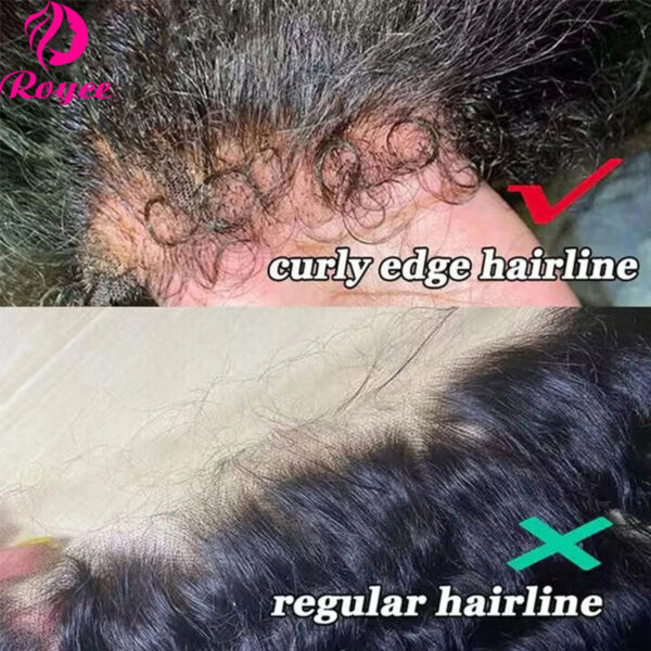 98407ee1a9bd2956 Kinky Curly Edged Short 13x4 Transparent Lace Front Wigs For Women Human Hair Remy 4x4 Closure Soft Bob Wig