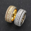 985287966e7134ee HOYON Moissanite Diamond Shape Cuban For Men S Sterling Sier Gold Rings 3 Layers Hip Hop Goregous Sparkling Jewelry