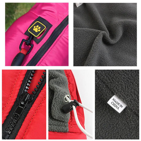 985626d746ceeace Waterproof Clothes for Large Dogs Winter Warm Big Jackets Padded Fleece Pet Coat Safety Reflective Design Dog Clothing