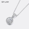 9858044a58590513 SP-LAM Moissanite Diamond Pendant Necklaces For Women Sterling Sier Chain Trending Iced Bling Wedding Jewelry