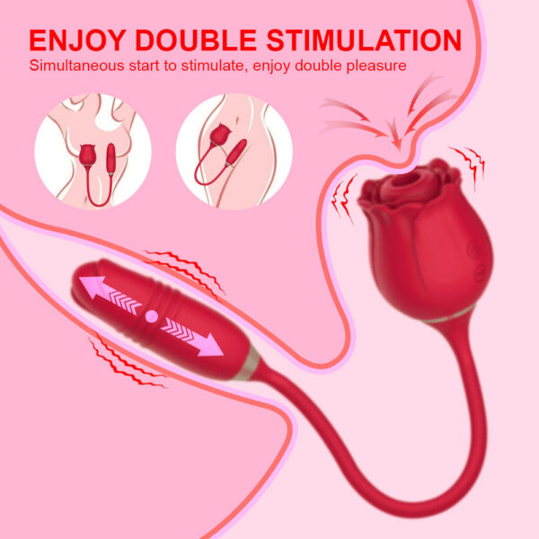 9865d738e1ad865b Rose-Sucking Thrusting Vibrator Blowjob Clitoris Stimulation Vacuum Stimulator Nipple Clit Sucker Sex Toys for Women Joinjjtoy