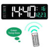 9866e4e3d52be3e2 Large Digital Wall Remote Control Temp Date Week Display Power Off Memory Table Clock Wall-mounted Dual Alarms LED Clocks