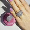 Micro Pave Lab Diamond Ring Sterling sier Engagement Wedding Band Rings for Women Bridal Birthday Party Jewelry Gift