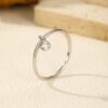 988bb74024cf6416 MODIAN D Color Round Moissanite Ring 925 Sterling Silver Small Charms Sparkling Finger Rings For Women Wedding Jewelry Gift