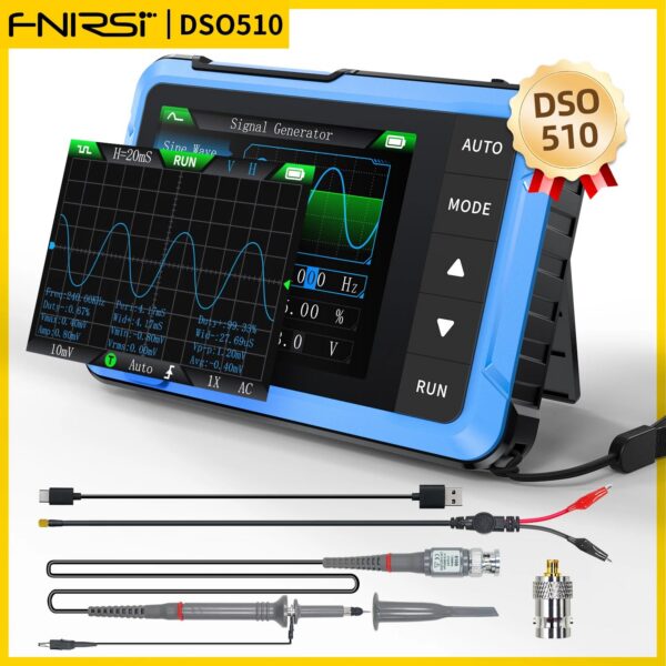 98a36a24167a24ff FNIRSI New DSO510 DSO152 DSO153 Mini Handheld Digital 2 IN 1 Oscilloscope Portable 48MS/s 10MHz Bandwidth Electronic Repair Tool