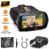 4K Night Vision Binoculars 4.5inch Big Screen Night Vision Goggles 5000mAh 800m Full Dark Infrared Night Vision Telescope Goggle
