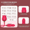 98caea51798eaffd Rose Toy Dildo Thrusting Vibrator for Women Egg Clitoris Sucker Stimulator Tongue Licking Wiggle Adults Goods Sucking Sex Female