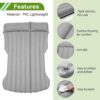 1 Set Car Air Mattress for Tesla Model Y Gray Inflatable Thickened Camping Bed Cushion Pillow Flocking Mattress