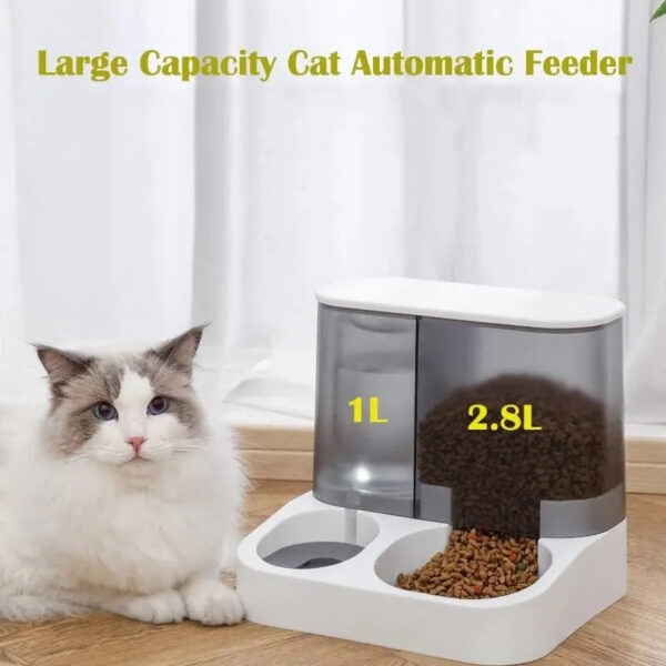 Large Capacity Automatic Cat Dispenser Drinking Water Bowl Pet Supplies Wet and Dry Separation Dog Food Container