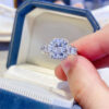 3CT Moissanite Sterling Sier Original Certified For Women Plated Au750 D Color VVS Lab Diamond Engagement Wedding Jewelry