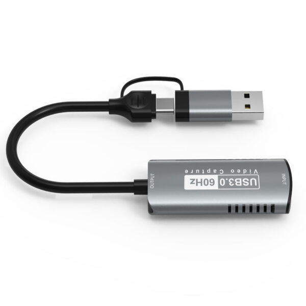 99228e1d1b733906 1080P@30Hz/60Hz Recording 4K HD Source to USB/Type-C 2in1 Video Capture Card for Laptop PC Xbox Game Camera Live Streaming