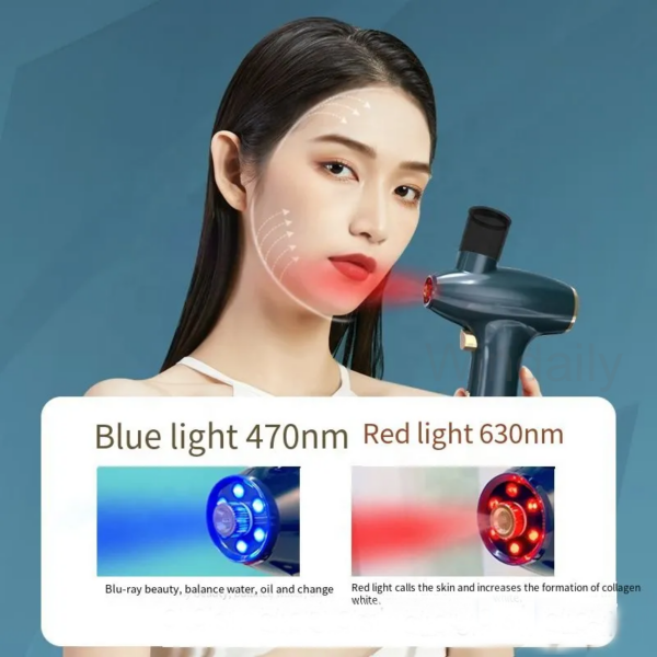 993089a6e81beb03 High Pressure Nano Spray Injection Deep Hydration Red Blue Light Facial Beauty Sprayer Skin Rejuvenation Oxygen Injector