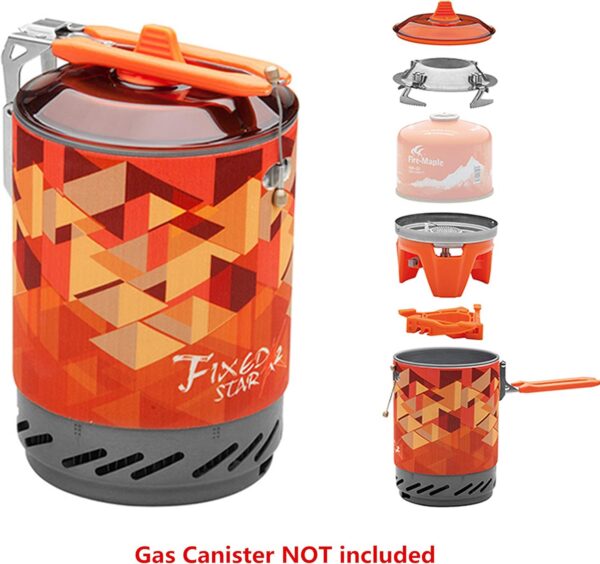993b1bfb1e1ff1c5 Fire-maple FMS-X2 Personal Cooking System Outdoor Hiking Camping Equipment Oven with Piezo Ignition POT Support & Stand for Outdoor Acitivities- Portable Propane Gas Stove Burner