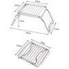 994352c41eab3bf5 Outdoor Stainless Steel Stove Camping Portable Folding Mini Barbecue Rack Set Pot Baking Tray Holder
