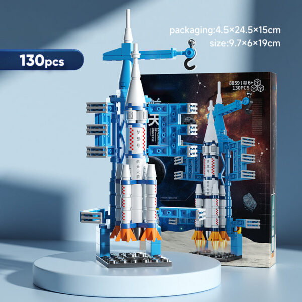 Spacecraft Model Assembg Toy Small Particle Building Blocks
