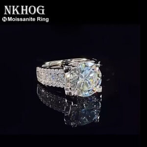 99663a7ec0779ee0 Real 2 Carat 8mm Moissanite Wedding Ring For Women Sterling Sier Band D Color VVS Diamond Engagement Fine Jewelry With Gra