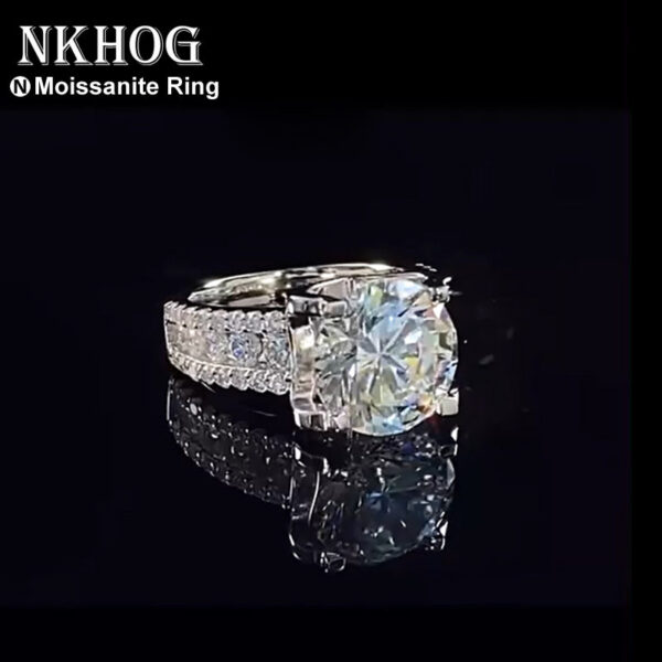 99663a7ec0779ee0 Real 2 Carat 8mm Moissanite Wedding Ring For Women Sterling Sier Band D Color VVS Diamond Engagement Fine Jewelry With Gra