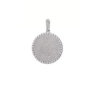 996c73ba4d5a2284 20/30/40mm Round D Color VVS Moissanite Pendant Sterling Sier Necklaces Iced Out Shining Passed Diamond Test Wholesale