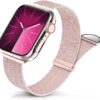 Sunnywoo Metal Stainless Steel Band Compatible with Apple Watch Bands 40mm 38mm 41mm 42mm 44mm 45mm 49mm,Silver Loop Adjustable Magnetic Strap for iWatch Series Ultra 8 7 6 5 4 3 2 1 SE for Women Men