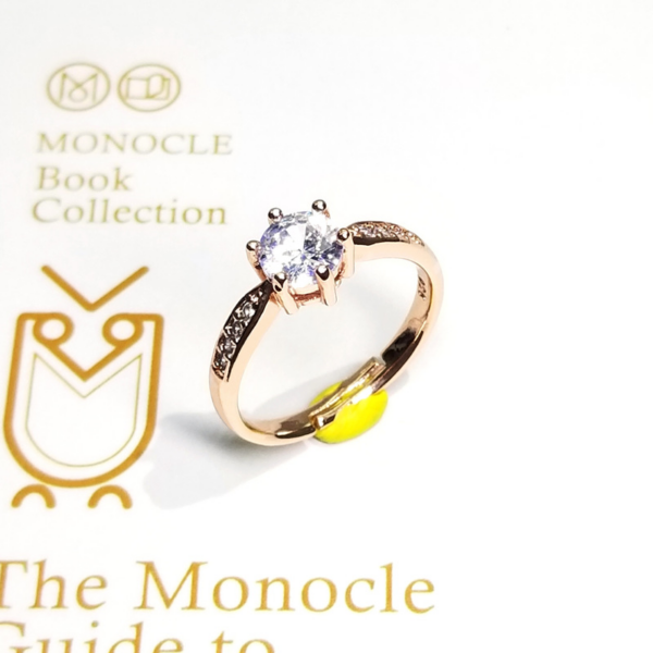 997a408af6c32049 Korean Fashion OL Six Prong Diamond Ring Couple Copper Plated Sier Micro Inlaid Hearts and Arrows Marriage Proposal Jewelry