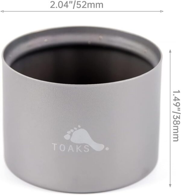 TOAKS Titan Alkohol Herd und Ständer, Camping Überleben in freier Wildbahn Reisen (Alkohol Herd + 4 Ständer)