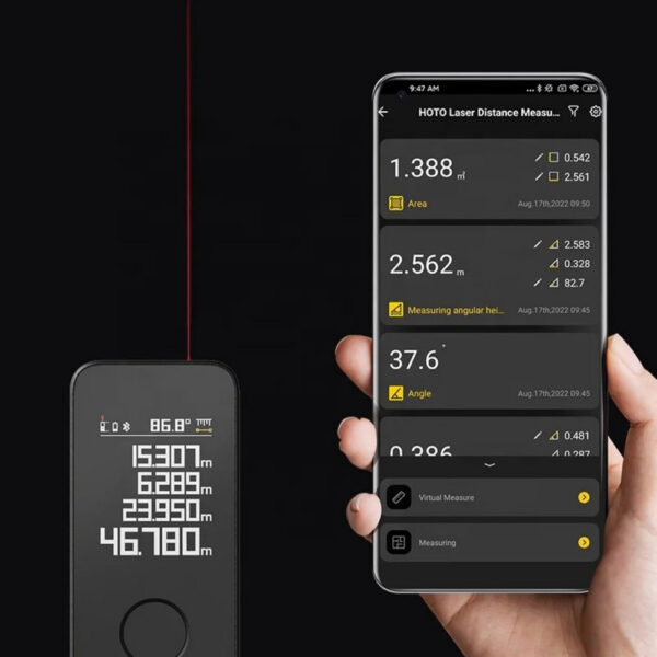 99877cd6c8b3e5a9 50M,New Tape Measure, Smart Rangefinder, Intelligent, OLED Display, Laser Distance Meter, Connect APP To Draw