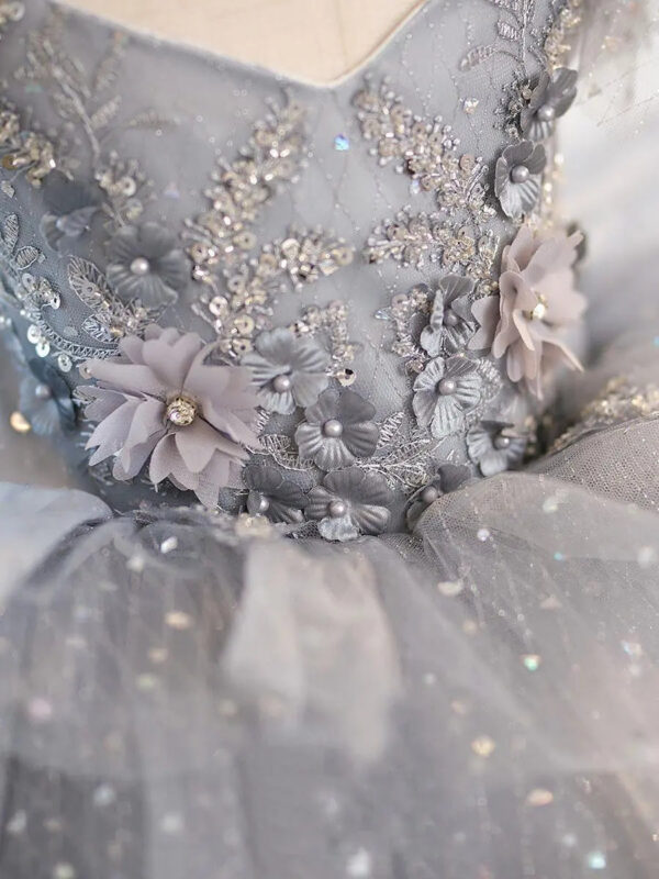 Kids for Girls Costumes Wedding Birthday New Year Party Lace Sequin Elegant Princess Summer Children’s Dress 1-10 Yrs