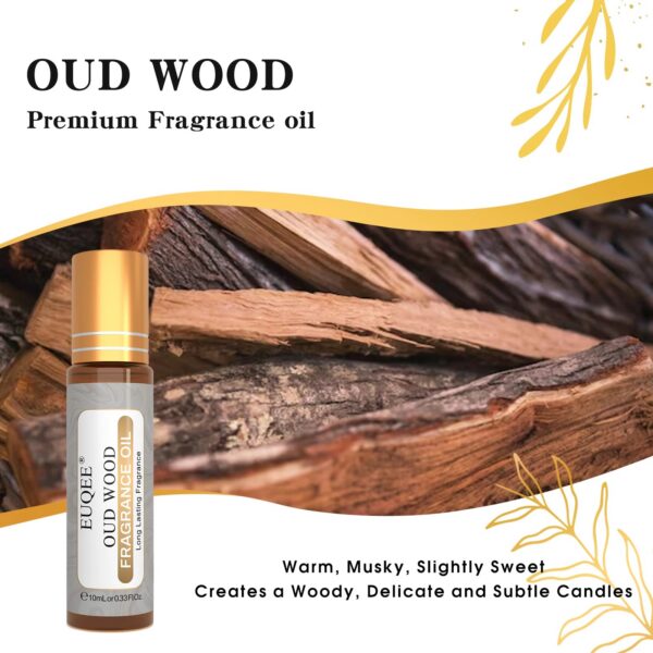 EUQEE 10ml Roller Men's Aroma Oils Long Lasting Fragrance Oil-Leather Dragons Blood Vanilla Musk Green Tea Amber Romance Oils