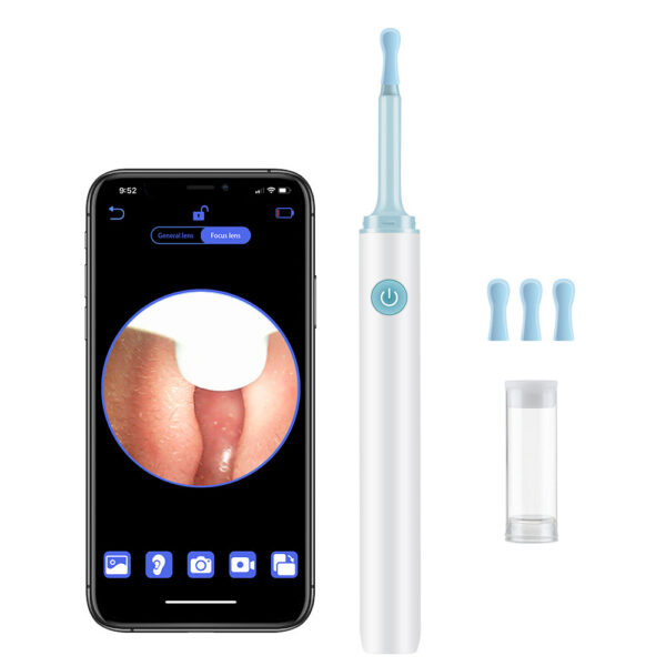 Wireless Smart Visual Cleaner Otoscope WiFi Luminous Earpick Removal Tool With Camera Endoscope Ear Wax Remover