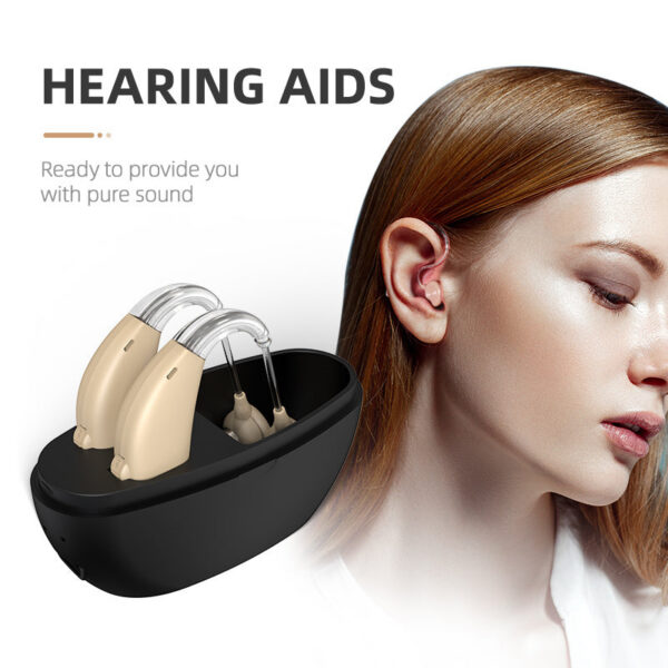 BTE Sound Amplifier Severe Rechargeable Hearing Aid For The Deaf People