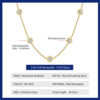 99b00474e2a59b53 5mm 5 Stones Bubble Moissanite Necklace Certified Original Gold Plated Sier Diamond Choker Chain for Women Jewelry GRA