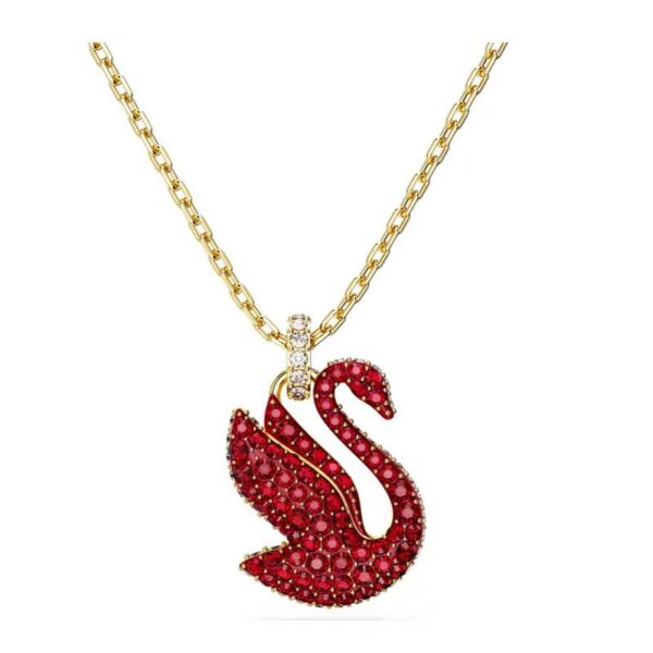 99b0b99637870e6f Sier Pattern Pendant Necklace Swan Sticky with Fine Diamonds
