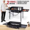 99b6ffb64f41f69e 3 Burner Propane Camp Stove | 225,000 BTU Gas Burners | Side Shelves | Windscreen | Waterproof Cover | Detachable Legs | Ideal for Camping Backyard Outdoor Cooking