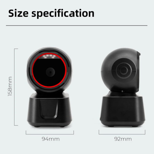 99baf2696aa8b83c 1D 2D QR Wired Barcode Scanner High-speed Platform Hands-Free Automatic Sense Reader USB Port Plug&Play for Window Android