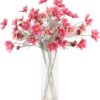 99c129c64263a6cf 2 Pcs Artificial Fake Flowers Plants Cosmos Silk Flower Arrangements Wedding Bouquets Decorations Plastic Floral Table Centerpieces for Home Kitchen Garden Party Decor Approx 23.6'' High - Light Blue