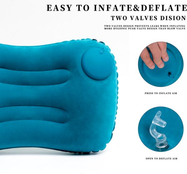 99c4a5d637e47df7 Ultra Light Inflatable Camping Pillow - Inflatable Pillow for Camping, Hiking, and Backpacking - Press-to-Inflate Design for Safer and Healthier - Compressed design for Hiking, and Backpacking Travel