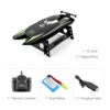 2.4G Radio Rc Boat 30Km/h Racing Boat High Speed Speedboat 20Mins Battery 2 Ch Dual Motor Waterproof Remote Control Ship Toy Boy